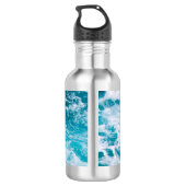 Bouteille D'eau Vagues de l'océan bleu  (Dos)