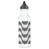 Bouteille D'eau vagues noires et blanches en pavé portugais (Droite)