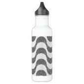 Bouteille D'eau vagues noires et blanches en pavé portugais (Gauche)