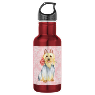 Bouteille D'eau Valentine Rose Silk Terrier