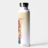 Bouteille D'eau Valentines Faux Parties scintillant Girl Tan Wavy  (Gauche)