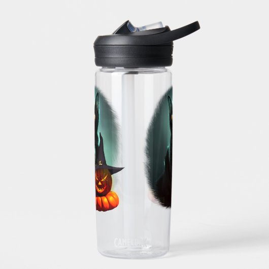 Bouteille D'eau Vampire Chat et Assistant Citrouille Halloween Sur (Gauche)