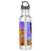 Bouteille D'eau Van Gogh Kitten noir avec des tournesols (Dos)