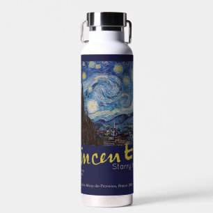 Bouteille D'eau Van Gogh Nuit étoilée Vintage Bleu Chef-d'œuvre