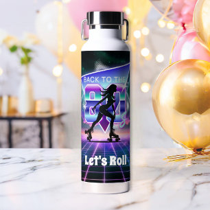 Bouteille D'eau Vaporwave Roller Skate fête d'anniversaire