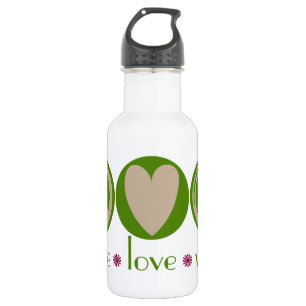 Bouteille D'eau Végétalien d'amour de paix