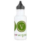 Bouteille D'eau Végétalien d'amour de paix (Droite)