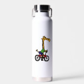 Bouteille D'eau Vélo cool Giraffe équitation (Avant)