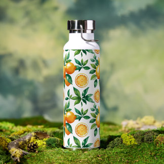 Bouteille D'eau Verger de Citronniers sans Couture | Motif Citron