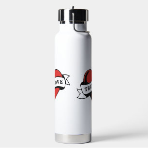 Bouteille D'eau Véritable amour Tatouage Coeur Design romantique