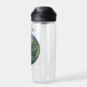 Bouteille D'eau Verre tendu Rivière Jungle Rond Personnalisé (Arrière)