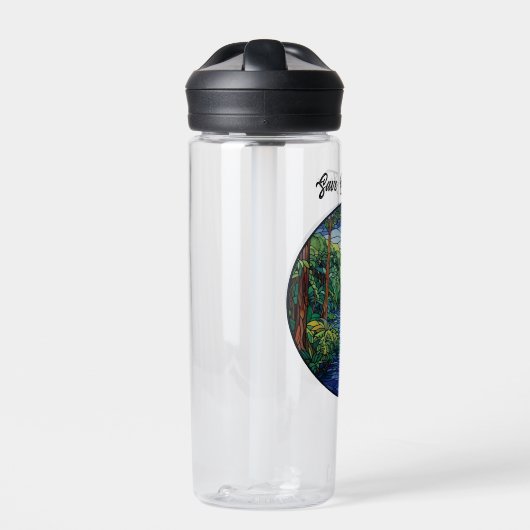 Bouteille D'eau Verre tendu Rivière Jungle Rond Personnalisé (Extérieur)