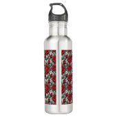 Bouteille D'eau Verre tendu Rouge Rose citron thermique (Dos)