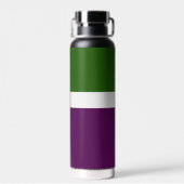Bouteille D'eau Vert blanc violet couleur pâle Design de bloc de c (Arrière)