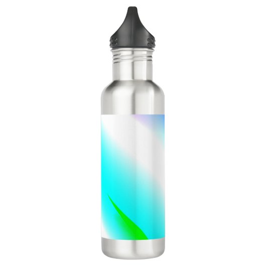 Bouteille D'eau Vert bleu arc-en-ciel texture abstraite motif art  (Gauche)
