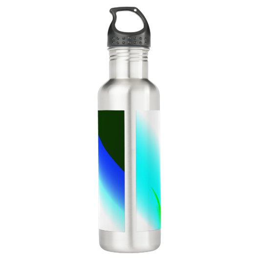 Bouteille D'eau Vert bleu arc-en-ciel texture abstraite motif art  (Dos)