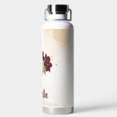 Bouteille D'eau Vert bordeaux beige or botanique (Plage)