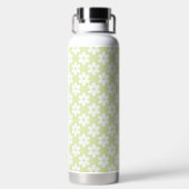 BOUTEILLE D'EAU VERT CLAIR AVEC FLEURS DE DAISY BLANCHES (Plage)