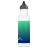 Bouteille D'eau Vert et bleu foncé personnalisé (Droite)