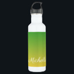 Bouteille D'eau Vert et jaune foncé personnalisé<br><div class="desc">Vert et jaune foncé personnalisé</div>