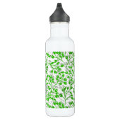 Bouteille D'eau Vert feuillet Motif Moderne Élégant Monogramme (Droite)