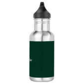 Bouteille D'eau Vert foncé Élégant Casual Propre Nom Écriture manu (Droite)