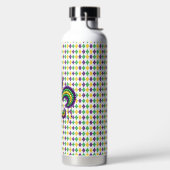 Bouteille D'eau Vert jaune pourpre Mardi Gras fleur de lis (Droite)