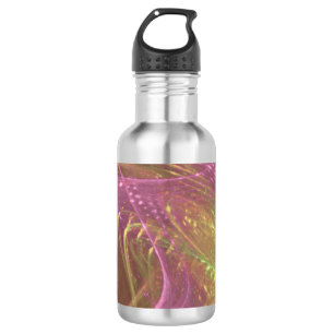 Bouteille d'eau Vert Magenta Asymétrique Fractale