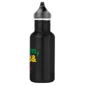 Bouteille D'eau Vert, Or & Rouge. (Droite)