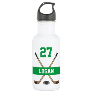 Bouteille D'eau Vert personnalisé de nombre de nom de joueur de