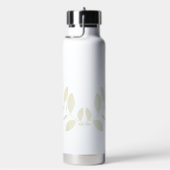 Bouteille D'eau Vert Rustique Aquarelle Mariage Floral (Évier)