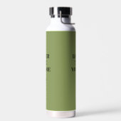Bouteille d'eau verte sauge "Lower the Volume" | B (Gauche)