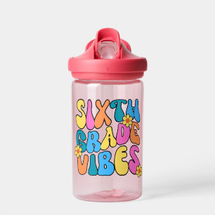 Bouteille D'eau Vibes colorées de sixième année - Retour à l'école