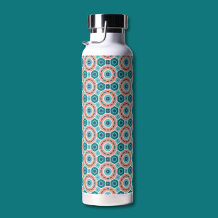 Bouteille D'eau Vibes d'été méditerranéenne Motif géométrique