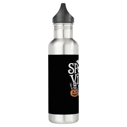Bouteille D'eau Vibes éffrayantes uniquement Halloween Sloth T-Shi (Gauche)