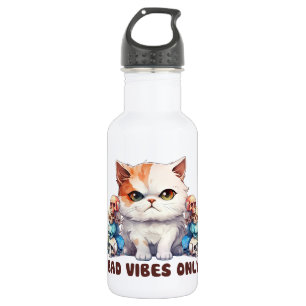 Bouteille D'eau Vibes incorrectes uniquement - Fierce Chat & Skuls