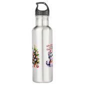 Bouteille D'eau Vibrant Christmas Cat - Cute Pet Parent Accessory (Dos)