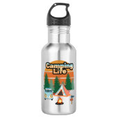 Bouteille d'eau Vie de camping (Devant)