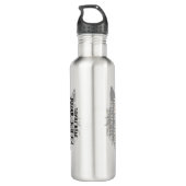 Bouteille D'eau Vie du professionnel | Loup blanc avant | Dos loup (Dos)