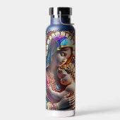 Bouteille D'eau Vierge Marie et Bébé Jésus Vitrail (Gauche)