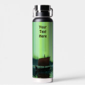 Bouteille D'eau Viking Ship Under Northern Lights (Arrière)