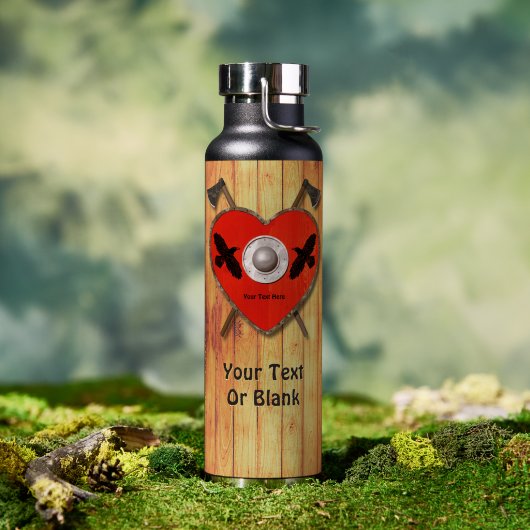 Bouteille D'eau Viking Valentin - Corbeau (Extérieur (pivotée))