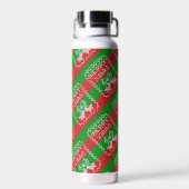 Bouteille D'eau Vilain pull motif sonnettes Joyeux fils Xmas (Arrière)