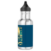 Bouteille D'eau Ville d'Atlantis 2 - Style Woodblock (Droite)
