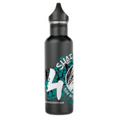 Bouteille D'eau Ville Waterbottle grunge turquoise de requin (Gauche)