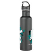 Bouteille D'eau Ville Waterbottle grunge turquoise de requin (Dos)