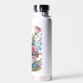 Bouteille D'eau Vin floral Motif - Aquarelle douce Boho art (Gauche)