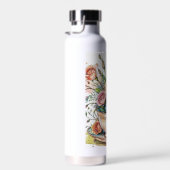Bouteille D'eau Vin floral Motif - Aquarelle douce Boho art (Plage)