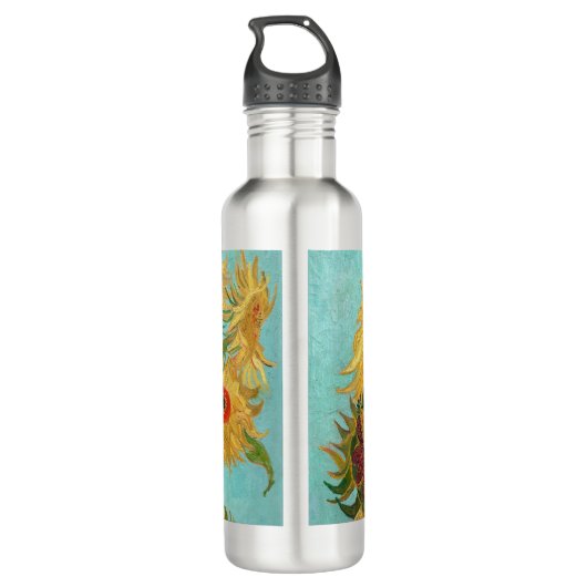 Bouteille D'eau Vincent Van Gogh - Vase avec douze tournesols (Dos)