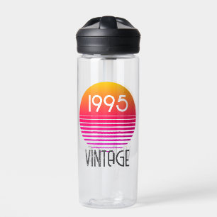 Bouteille D'eau Vintage 1995 Neon Retro Stripe Soleil 30e annivers